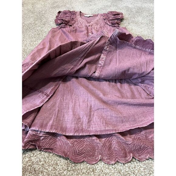 Sea NY Heart Quilt Petal Sleeve Tiered Dress size S - Picture 15 of 15